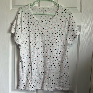 NWOT J Crew Heart Print T-Shirt